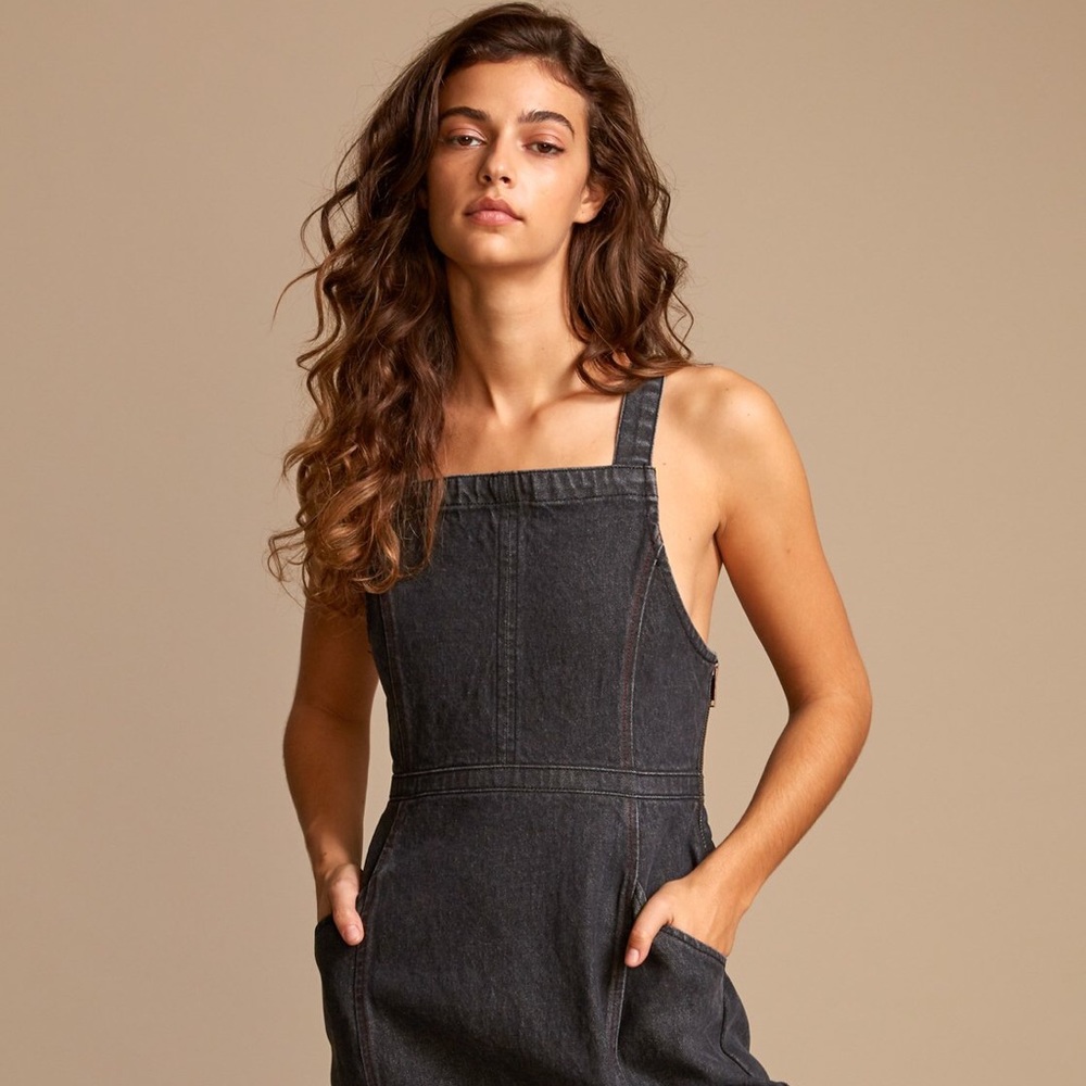 🌴🔆RVCA- ACE DENIM JEAN DRESS🔆🌴 - Picture 3 of 13
